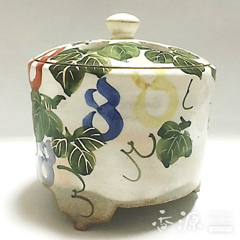 Kyoto Ware Incense Burner – Kenzan Style Plants & Vines Series