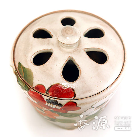 Kyoto Ware Incense Burner – Kenzan Style Cherry & Plum Series