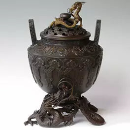 Long Foot Cloud Dragon Lid Incense Burner