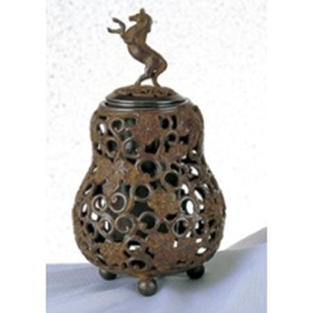 Takaoka Metalwork Gourd toukoma Incense Burner