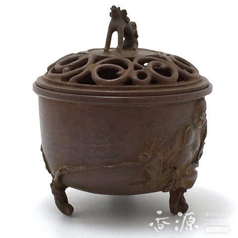Takaoka Metalwork Hotei pattern Incense Burner