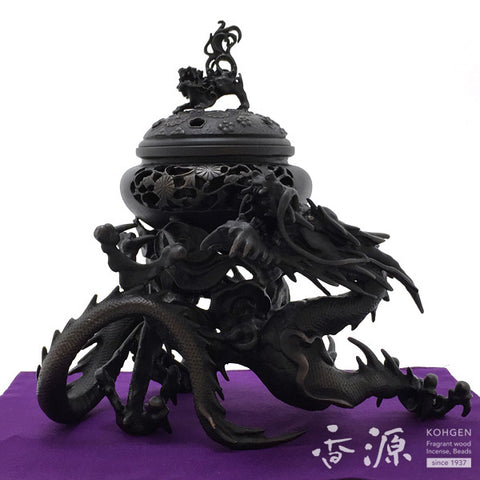 Takaoka Metalwork Kissho Dragon Incense Burner