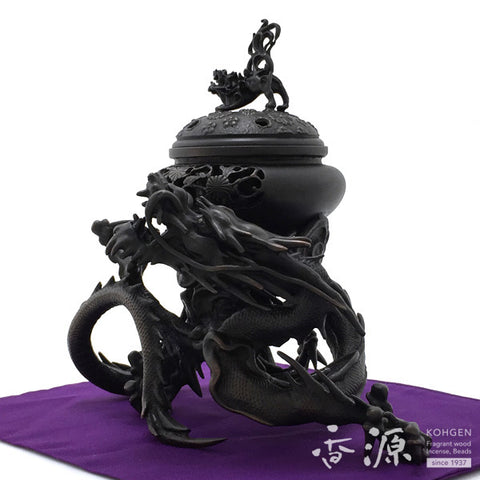 Takaoka Metalwork Kissho Dragon Incense Burner