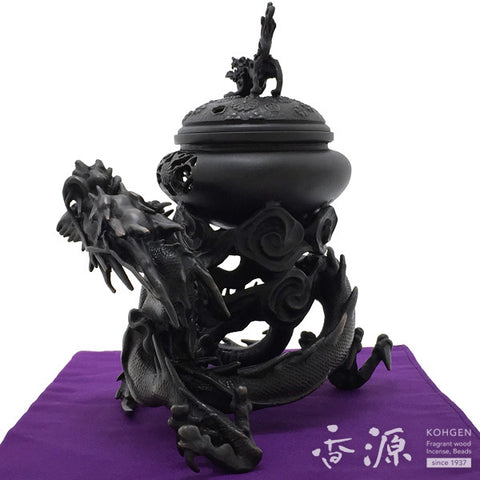 Takaoka Metalwork Kissho Dragon Incense Burner