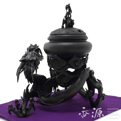 Takaoka Metalwork Kissho Dragon Incense Burner