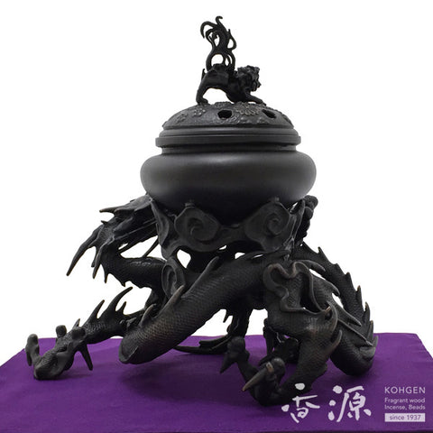 Takaoka Metalwork Kissho Dragon Incense Burner