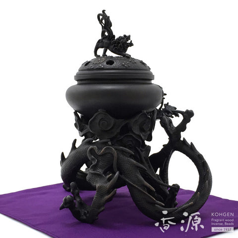 Takaoka Metalwork Kissho Dragon Incense Burner