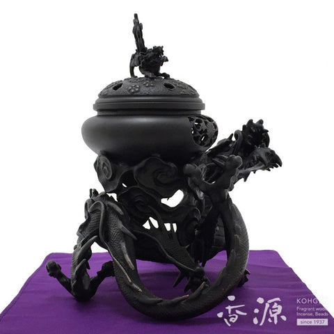 Takaoka Metalwork Kissho Dragon Incense Burner