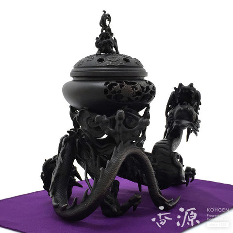 Takaoka Metalwork Kissho Dragon Incense Burner