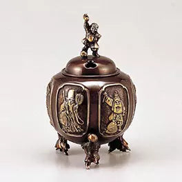 Seven Lucky Gods Six-sided Matori Incense Burner
