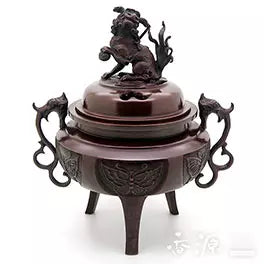 Yamato type lion cover incense burner