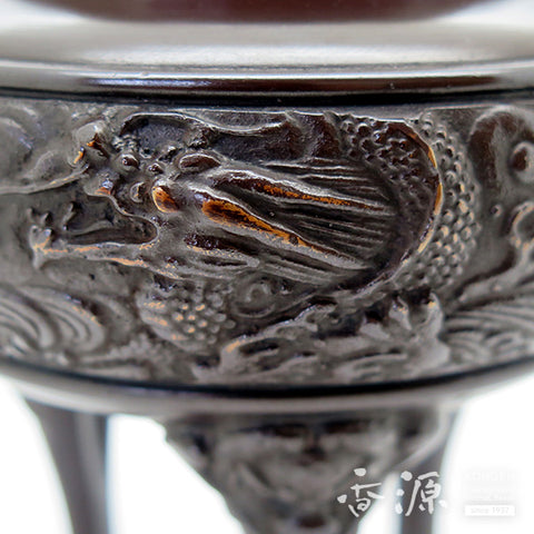 Takaoka Copperware Dragon ground crest Incense Burner