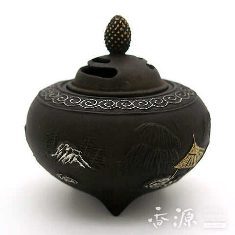 Takaoka Metalwork Sansui Incense Burner