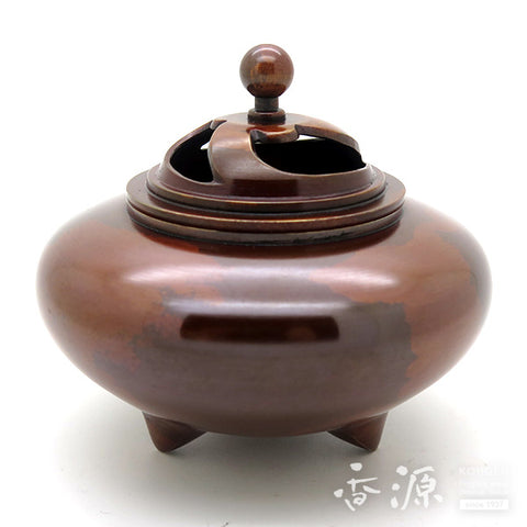 Takaoka Metalwork Incense Burner, Burnt Bronze Color, Wave Plover