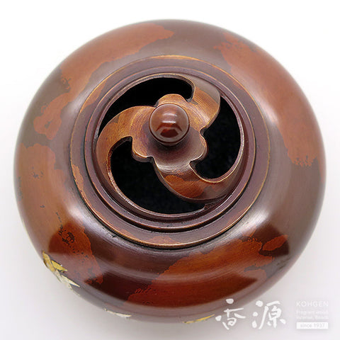 Takaoka Metalwork Incense Burner, Burnt Bronze Color, Wave Plover