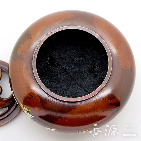 Takaoka Metalwork Incense Burner, Burnt Bronze Color, Wave Plover