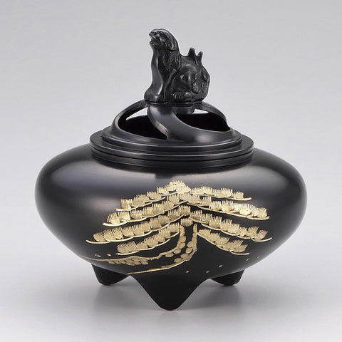 Takaoka Metalwork Incense Burner, Old Hand Color, Pine