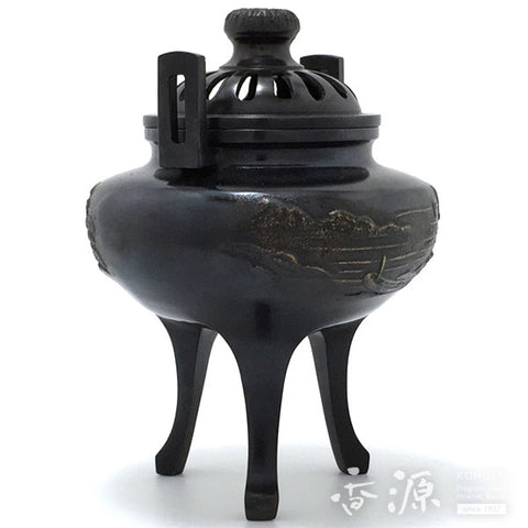 Takaoka Metalwork Chrysanthemum mountain water Incense Burner