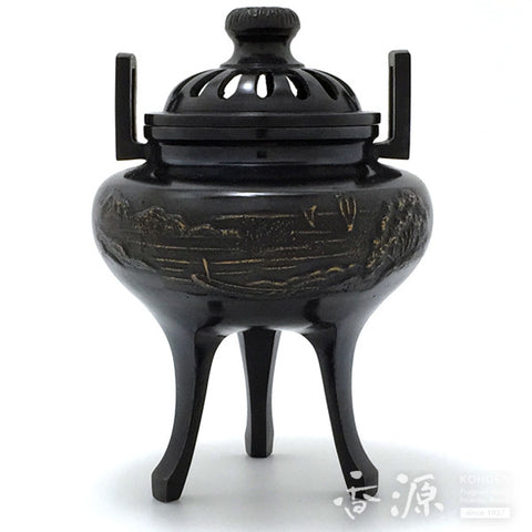 Takaoka Metalwork Chrysanthemum mountain water Incense Burner