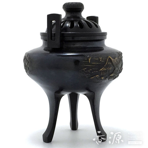 Takaoka Metalwork Chrysanthemum mountain water Incense Burner