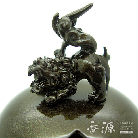 Takaoka Metalwork Hiramaru lion lid Incense Burner