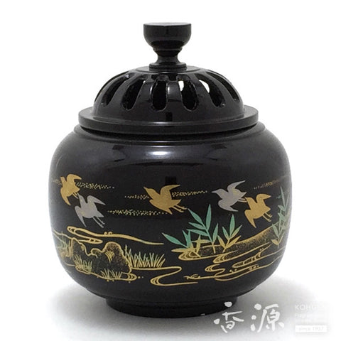 Takaoka Metalwork Incense Burner, Wave Plover