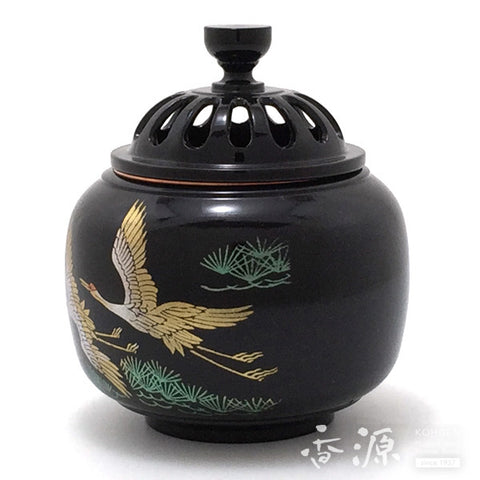 Takaoka Metalwork Incense Burner, Twin Cranes