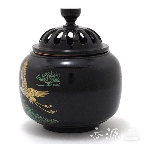 Takaoka Metalwork Incense Burner, Twin Cranes