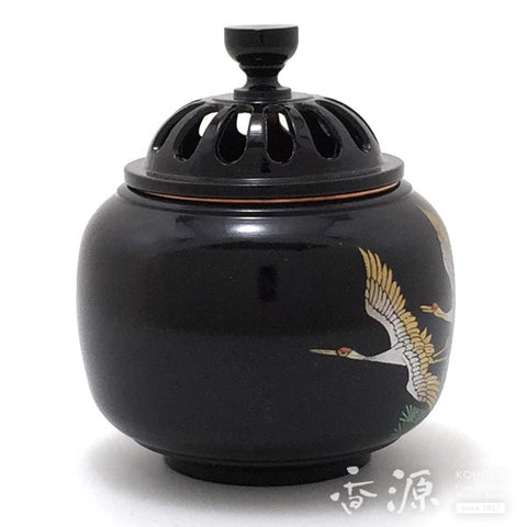 Takaoka Metalwork Incense Burner, Twin Cranes