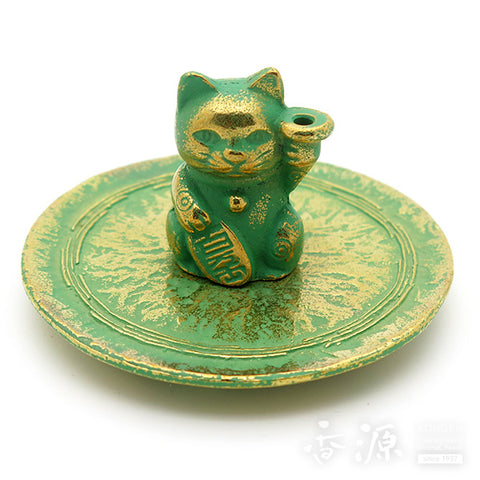 Takaoka Metalwork Incense Holder, Cat