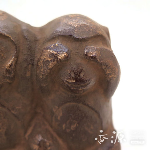 Takaoka Metalwork Inverted Incense Burner, Three Monkeys