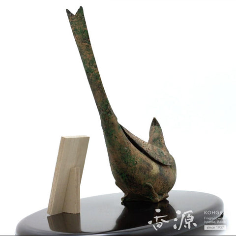 Takaoka Metalwork Pheasant Incense Burner, Soil color