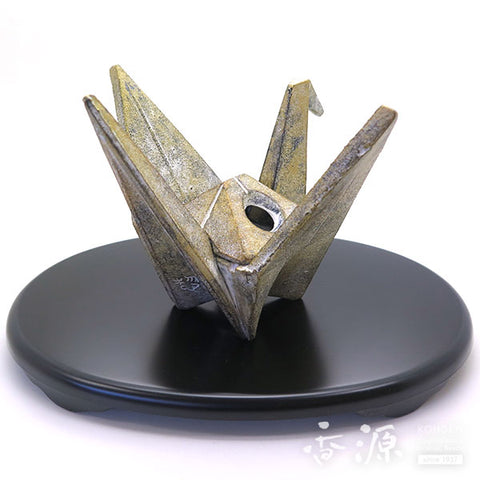 Takaoka Metalwork – Iron Incense Burner, Origami Crane Design
