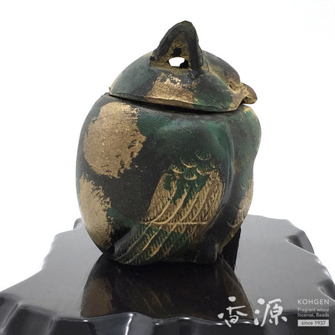 Takaoka Metalwork Owl Incense Burner, With Stand 1