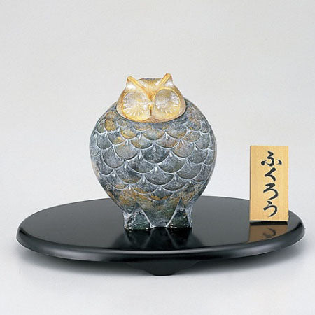 Takaoka Metalwork Owl Incense Burner, With Stand 2