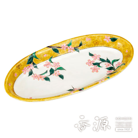 Kutani ware oval plate