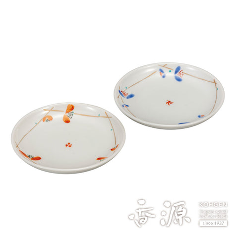 Kutani ware pair plate