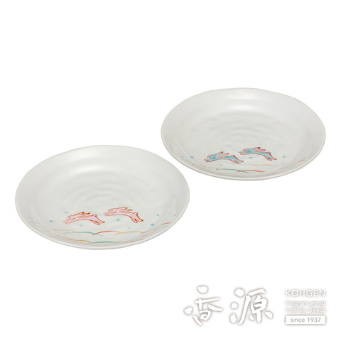 Kutani ware pair plate