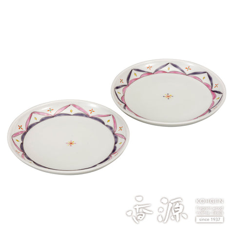 Kutani ware pair plate