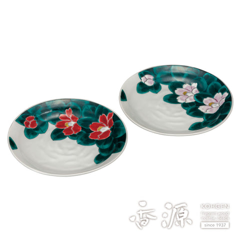 Kutani ware pair plate