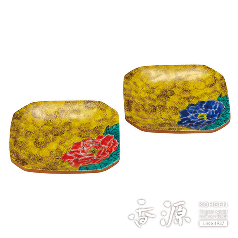 Kutani ware pair plate