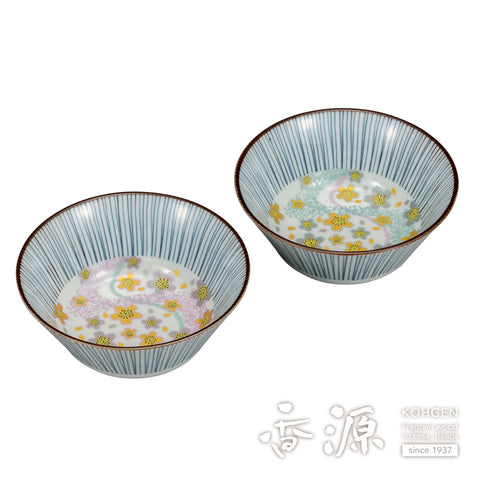 Kutani ware pair bowl