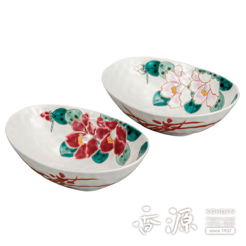 Kutani ware pair bowl