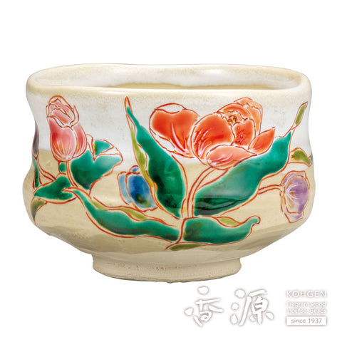 Kutani ware matcha bowl