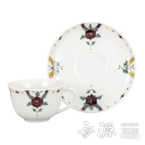 Kutani ware cup and saucer