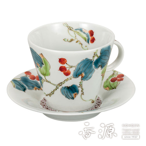 Kutani ware cup and saucer