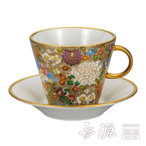 Kutani ware cup and saucer