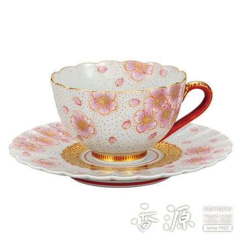 Kutani ware cup and saucer