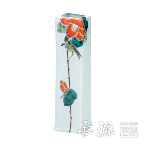 Kutani ware short vase