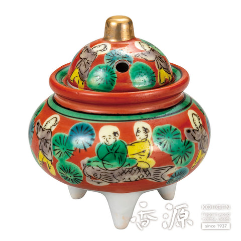 Kutani baked bean incense burner